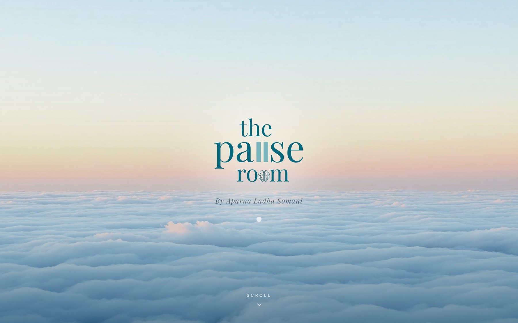 The Pause Room website, home page